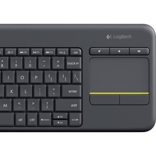 KEYBOARD WITH TOUCH PAD MOUSE  K400 PLUS (920-007145) WIRELESS BLACK